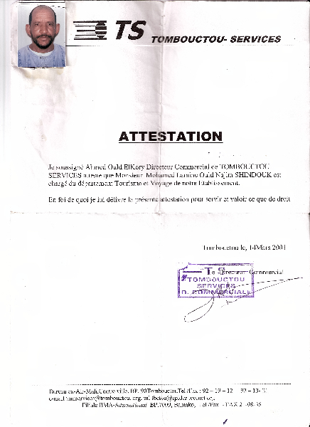 Attestation Tombouctou-Services