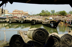 View of the port of Mopti