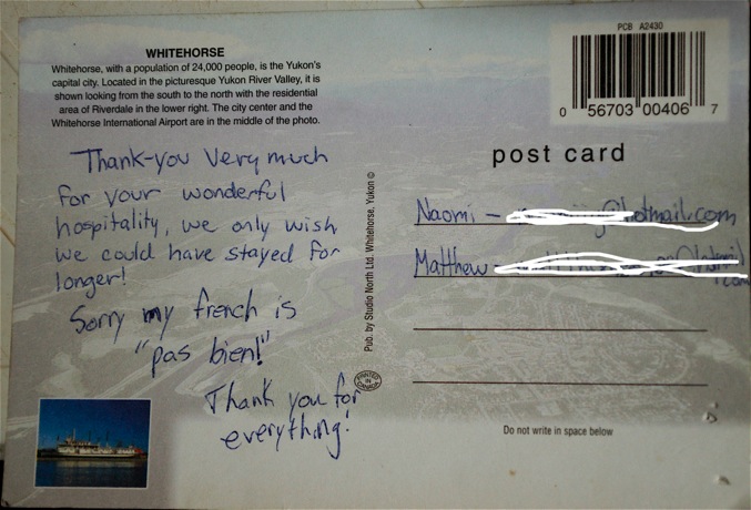 thank you post card